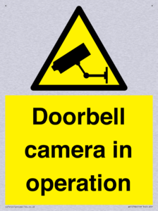Doorbell camera in operation